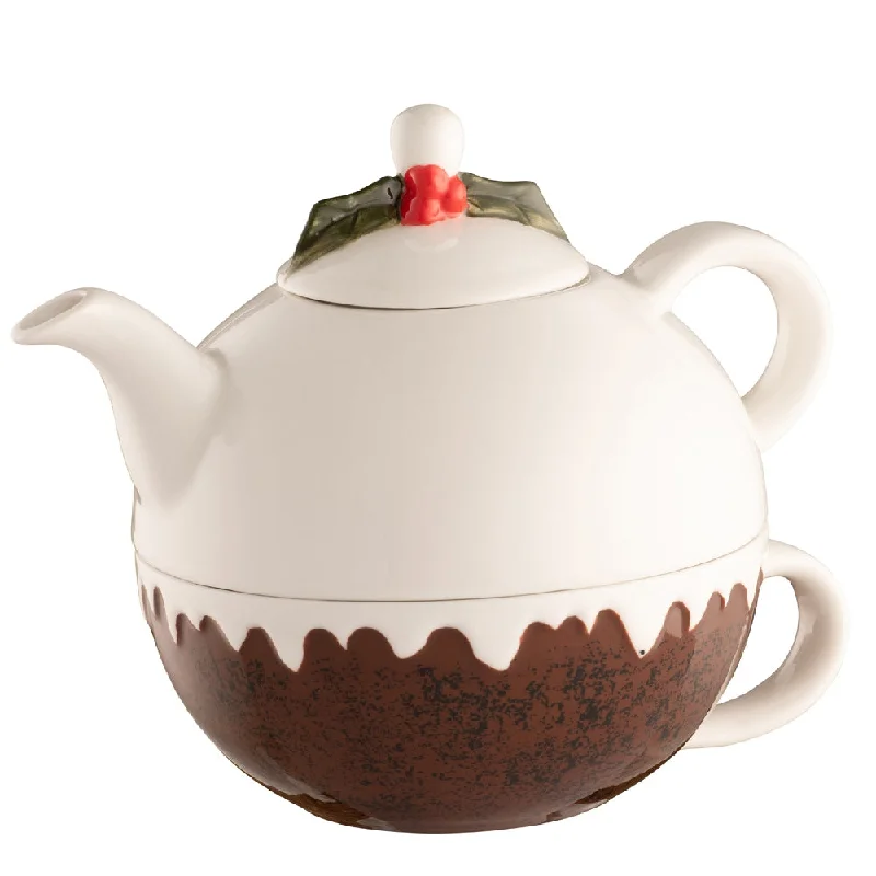 Christmas Gingerbread Belleek Living Christmas Pudding Tea for One