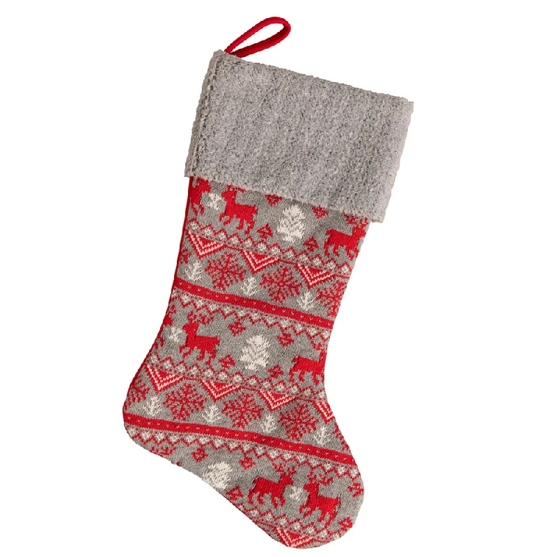Christmas Advent Calendar Belleek Living Grey Fairisle Stocking