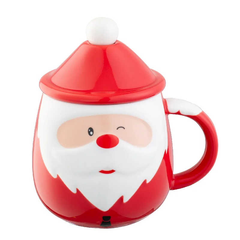 Christmas Star Decorations Belleek Living Santa Lidded Mug