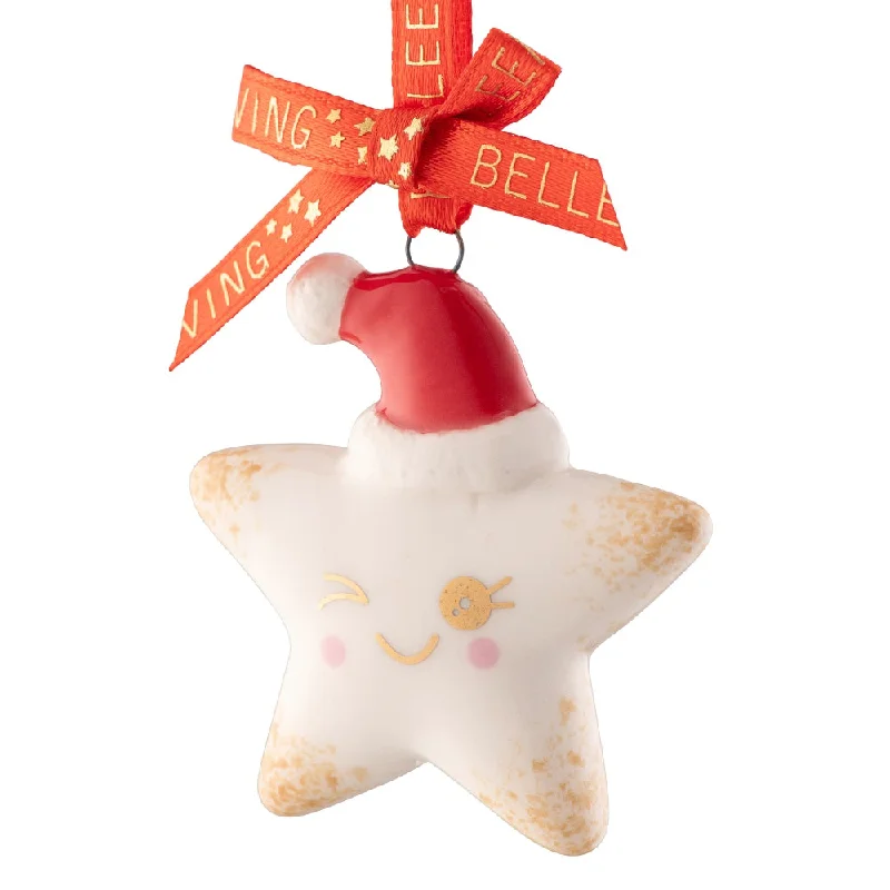 Christmas Happy Moments Belleek Living Santa Star Mini Treasure