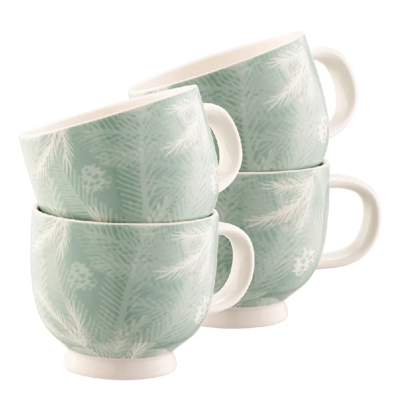 Christmas Tree Toppers Belleek Living Winter Spruce 4 Piece Mug Set