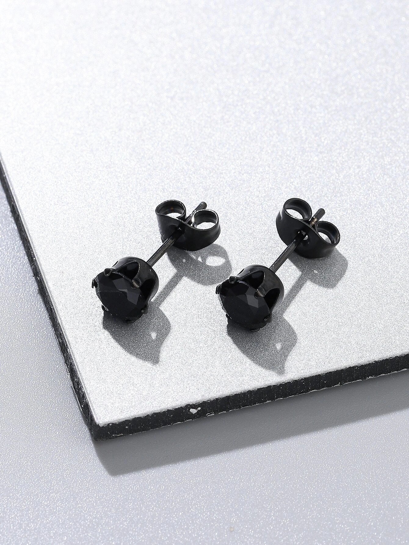 Christmas Starry Night Black Diamond Style Earrings