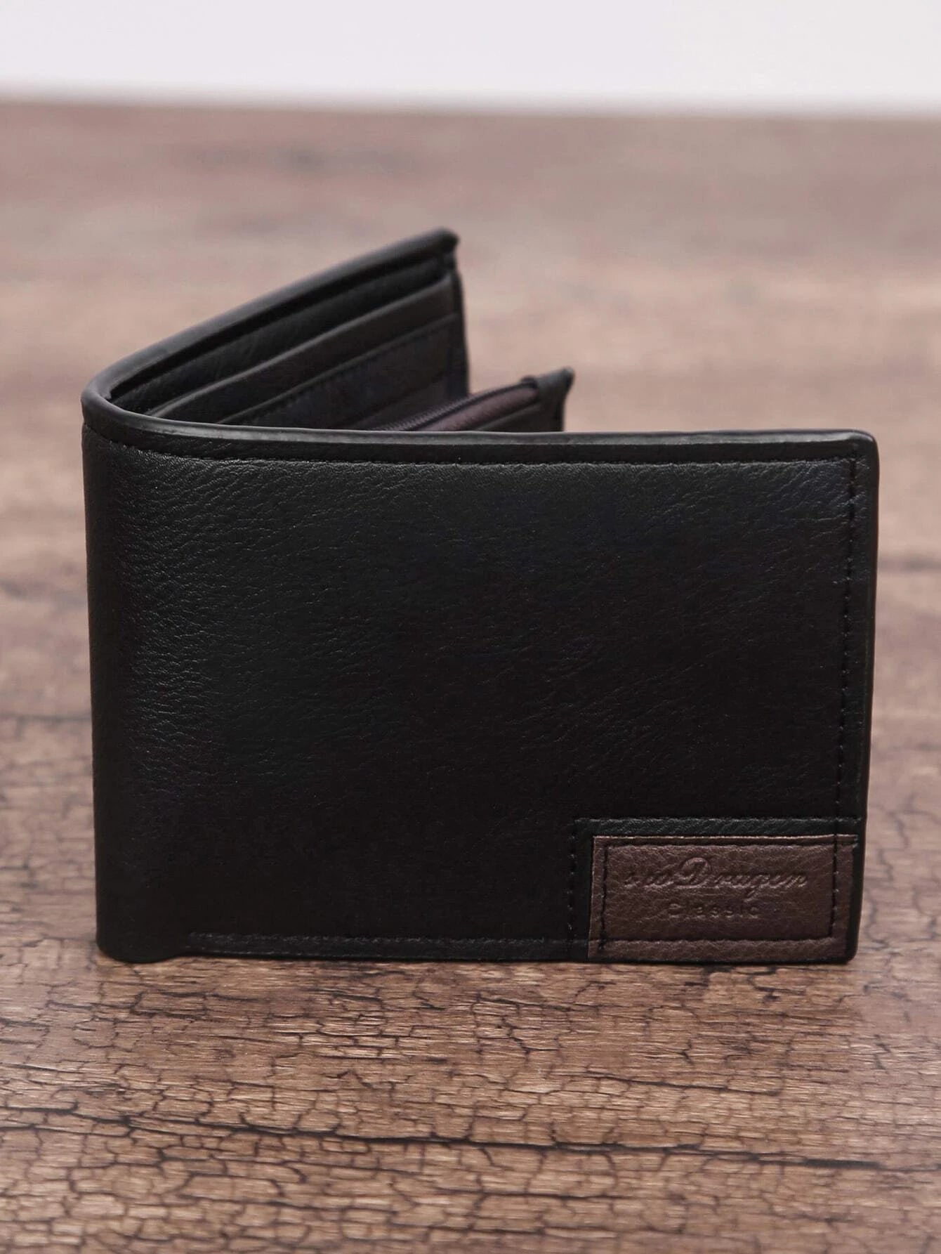 Christmas Wreath Making Black Men's Wallet