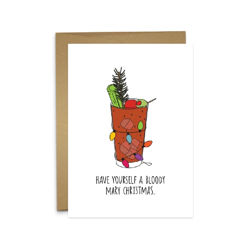 Christmas Tree Toppers Bloody Mary Christmas Card