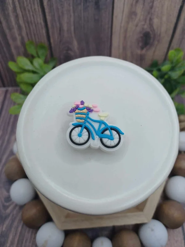 Christmas Dinner Blue Bicycle Shoe Charm Accessory