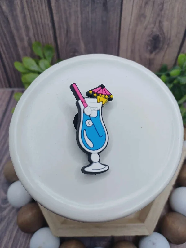 Christmas Family Time Blue Drink Shoe Charm Accessory