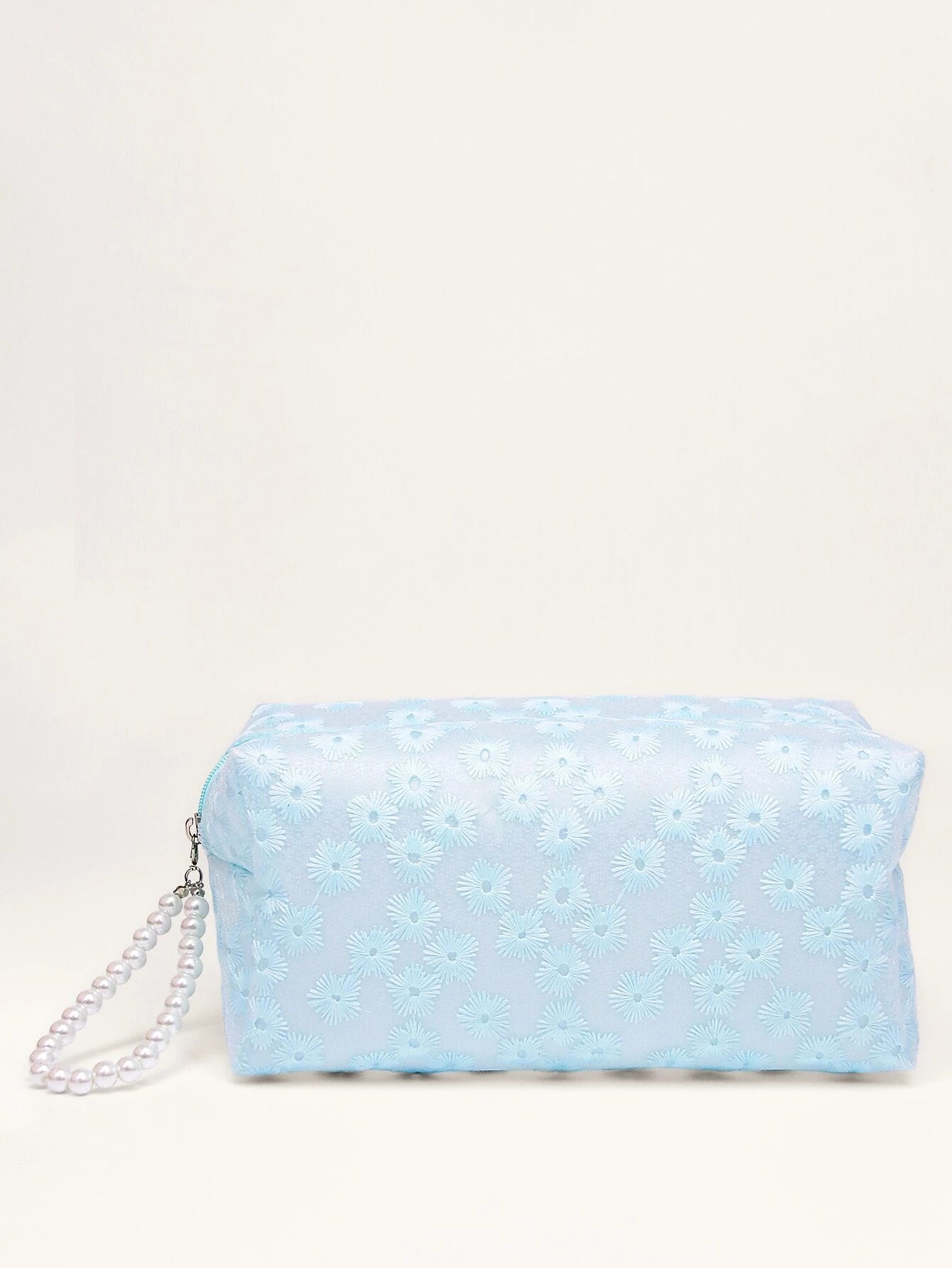 Blue Floral Cosmetic Bag