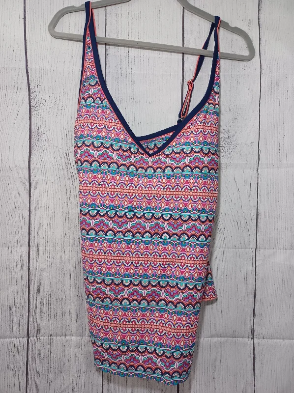 Blue & Patterned Tankini Bathing Suit w/ Shorts - Size 22W