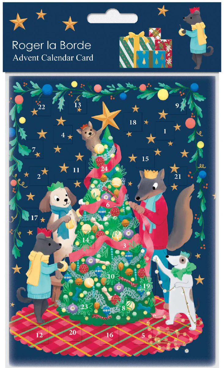 Christmas Party Bow Wow Wow Advent Calendar Card