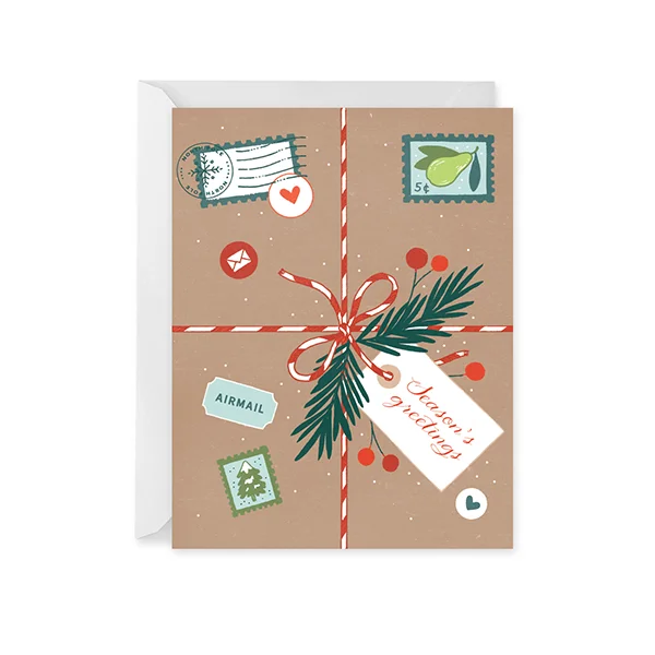 Christmas Cookies Brown Paper Packages Holiday Card