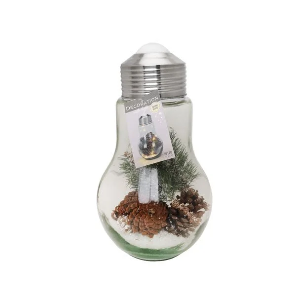 Christmas Gift Baskets Bulb 10 Led With Decorations 31cm