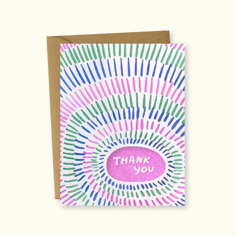 Christmas Stocking Stuffers Burst Thank You Greeting Card