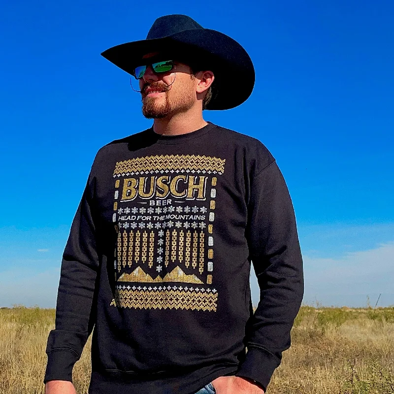 Christmas Candle Holders Busch Beer Mountains Ugly Christmas Sweater