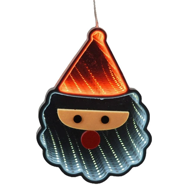 Christmas Winter Nights Infinity LED Christmas Mirror, Asstd