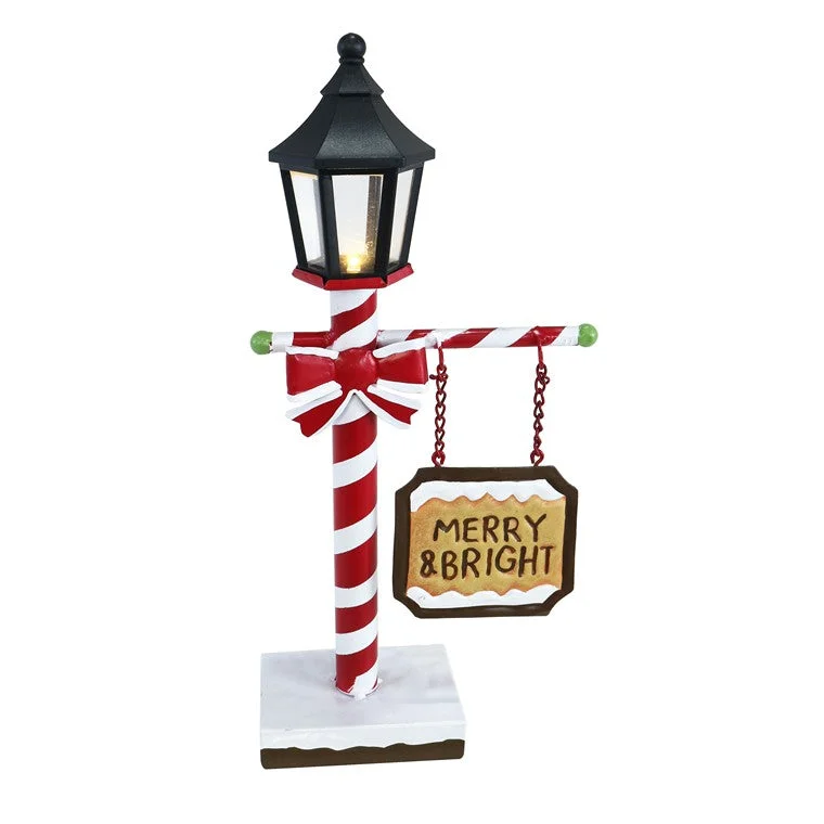 Christmas Midnight Mass LED Metal Gingerbread Table Lamp, 30cm, Asstd