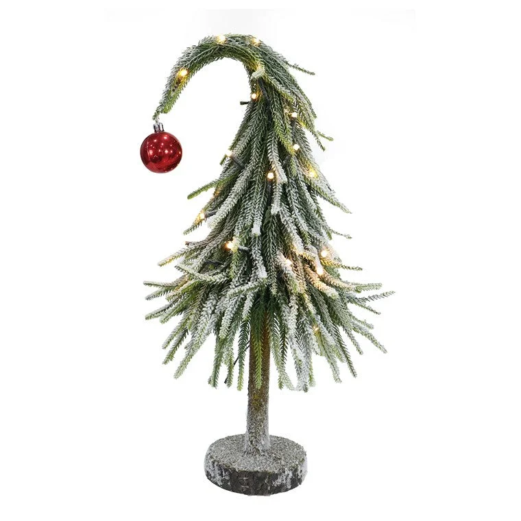 Christmas Happy Moments Light Up Spiky Curve Tree, 46cm