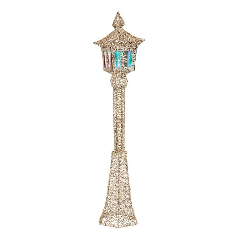 Christmas Wrapped Gifts LED Glitter Lamp Post, 90cm, Asstd