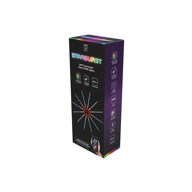 Christmas Cinnamon Rolls LED App Starburst Light, 60cm