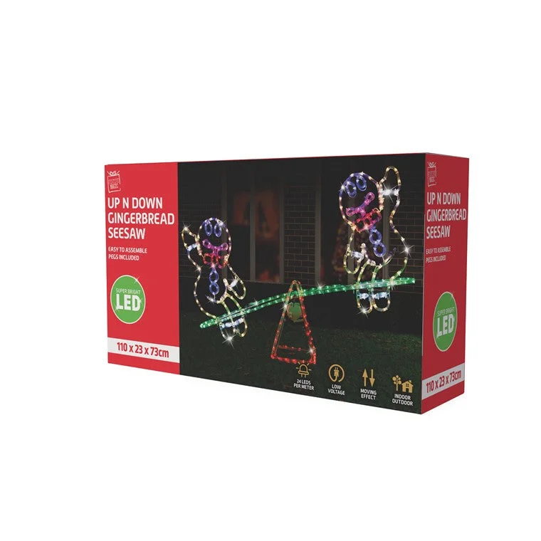 Christmas Handmade Gifts LED Gingerbread Seesaw