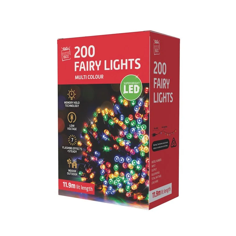 Christmas Centerpiece Fairy Lights, Multi Colour, 200 LED