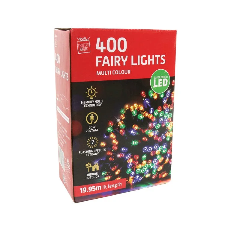 Christmas Holiday Fun Fairy Lights, Multi Colour, 400 LED