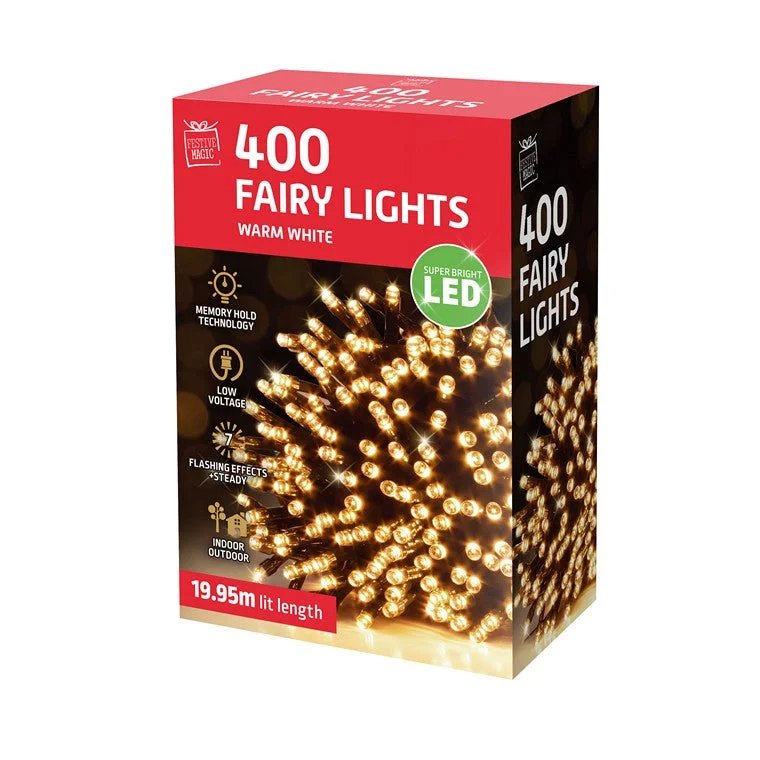 Christmas Starry Night Fairy Lights, Warm White, 400 LED
