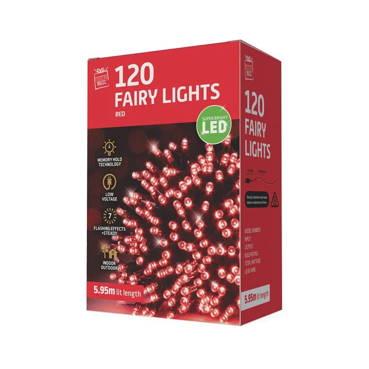 Christmas Hot Chocolate Fairy Lights, Mean Red, 120 LED