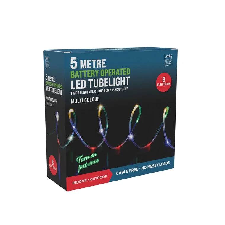 Christmas Cozy Nights LED Tubelight, Asstd, 5m