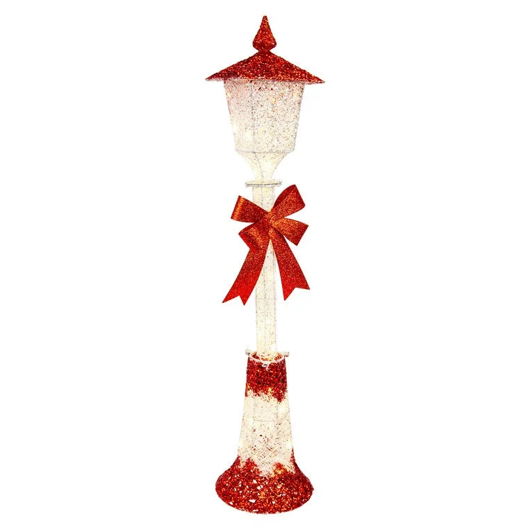 Christmas Baking Family LED Glitter Street Lamp, Red, 1.2m