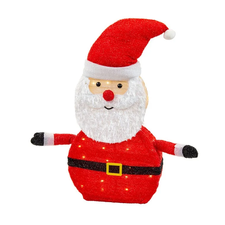 Christmas Star Decorations LED Tinsel Santa, 70cm