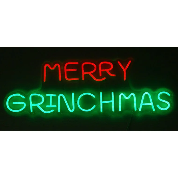Christmas Beautiful Lights Neon Merry Grinchmas Sign