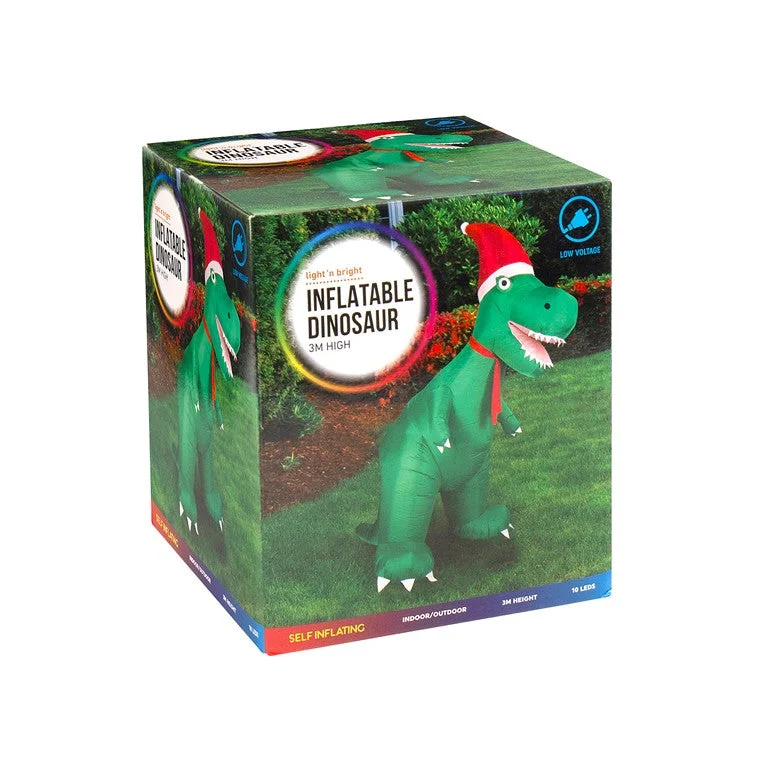 Christmas Wrapping Christmas Inflatable Dinosaur, 3m