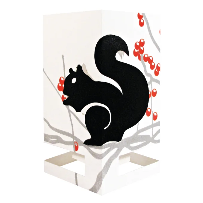 Christmas Santa Sleigh Card + Candle Holder - Squirrel Pop-Up Lantern
