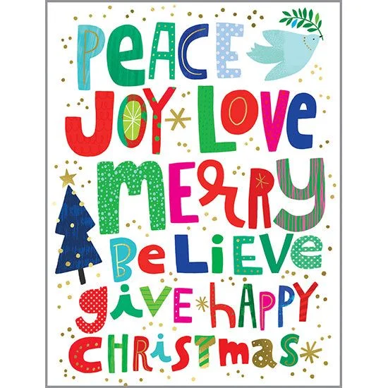 Christmas Gift Wrapping Christmas card - Christmas Words