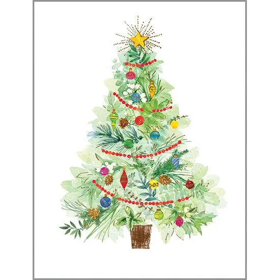 Christmas Gingerbread House Christmas card - Classic Tree