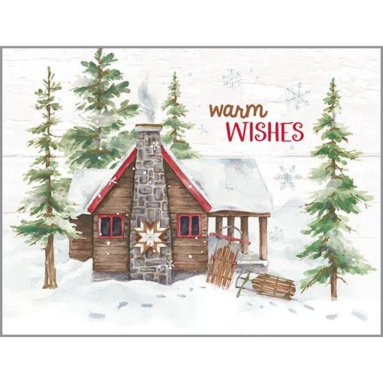 Christmas Baking Traditions Christmas card - Cozy Cabin