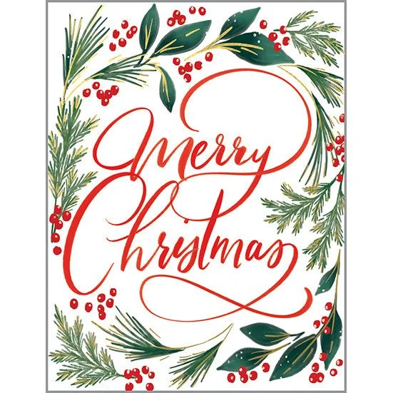 Christmas Candy Gift Christmas card - Elegant Greens