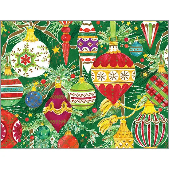 Christmas Peppermint Treats Christmas card - Fancy Baubles