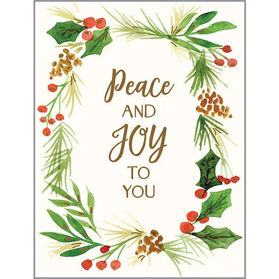 Christmas Winter Wonderland Christmas card - Greens Border