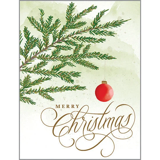 Christmas Magical Moments Christmas card - Little Red Ornament