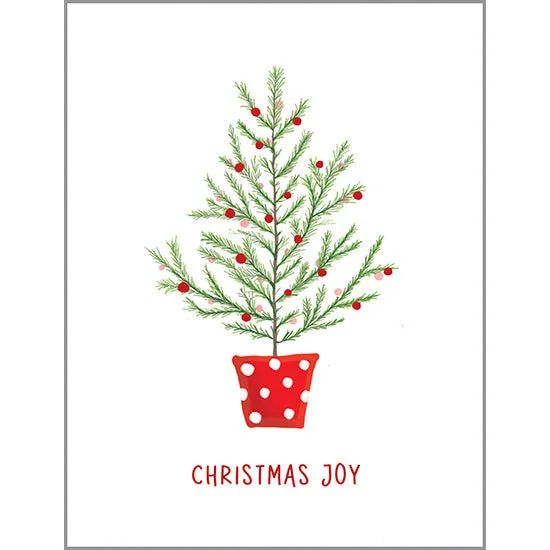 Christmas Tree Glitter Christmas card - Polka Dot Tree