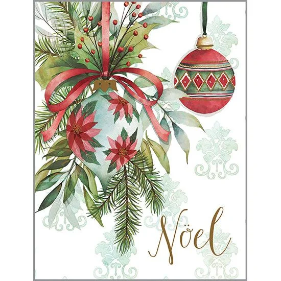 Christmas Sparkling Lights Christmas card - Victorian Ornaments