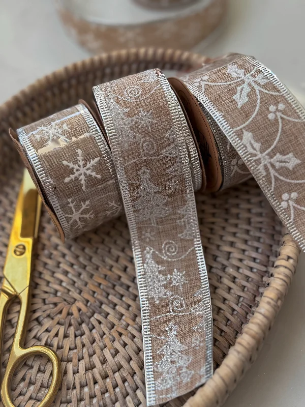 Christmas Star Christmas Hessian Ribbon