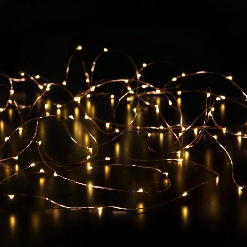 Christmas Spirit Battery Christmas LED String Lights Copper Wire - Warm White