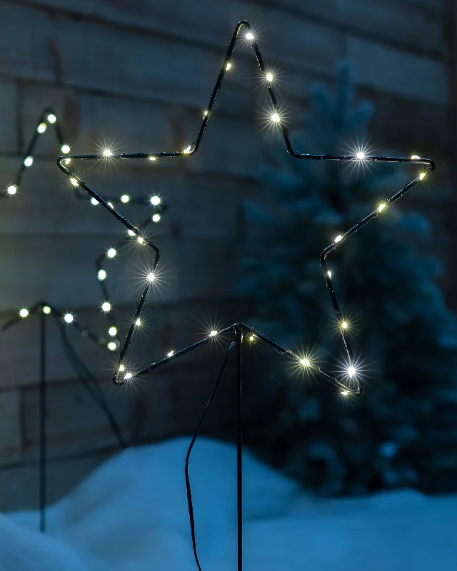 Christmas Celebration Set of 4 Pre-Lit Star Pathway Lights, 65 cm
