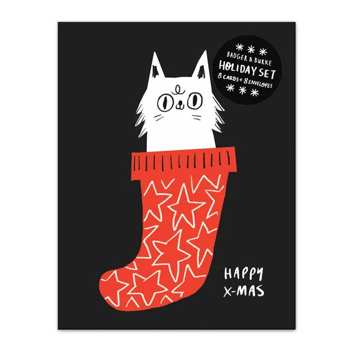 Christmas Stockings Christmas Stocking Holiday Greeting Card Set