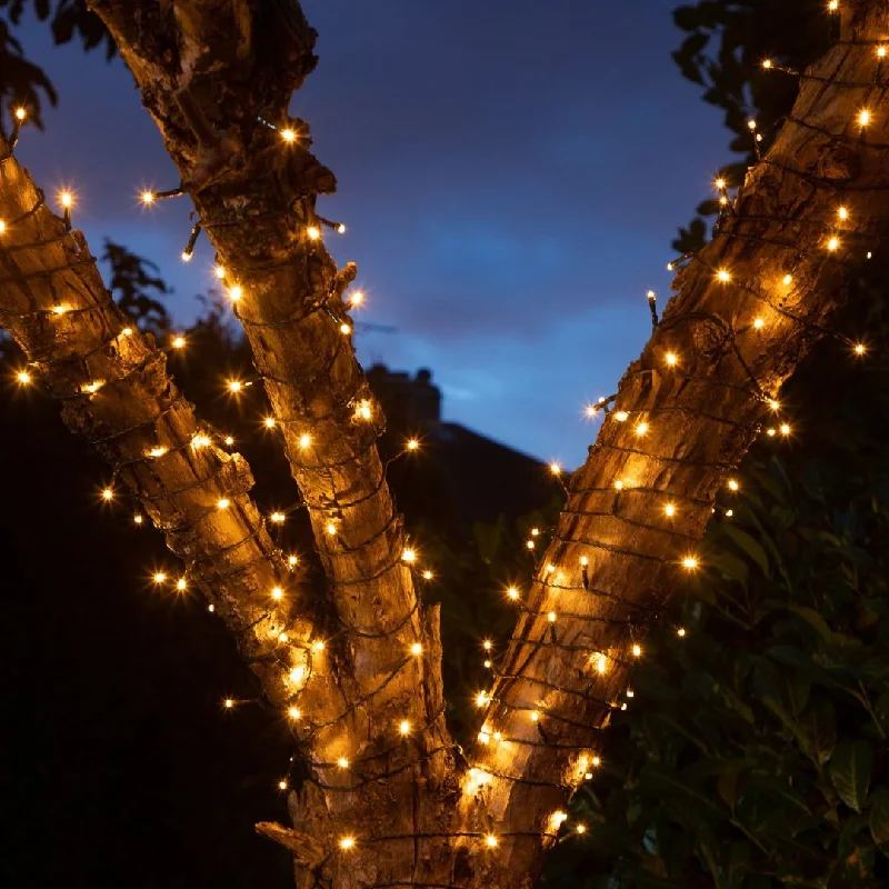 Holiday Cheer Christmas String Lights 400 Warm White LED - Battery Operated