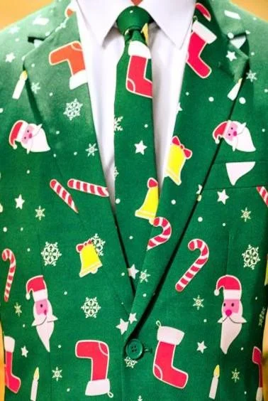 Christmas Wreath Christmas Sweater Suit - Santa Boss