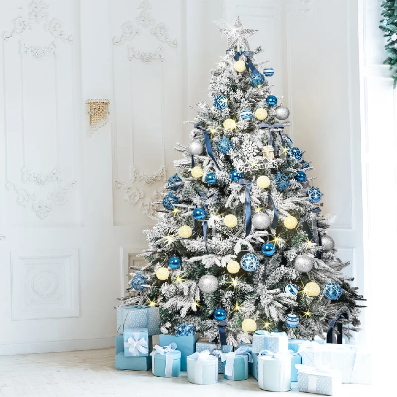 Christmas Pine Garland 5ft 1.5m 480 Tips Christmas Tree Fairy Lights Snow Flocked Xmas Ornaments Decor Christmas Pine Garland 5ft 1.5m 480 Tips Christmas Tree Fairy Lights Snow Flocked Xmas Ornaments Decor