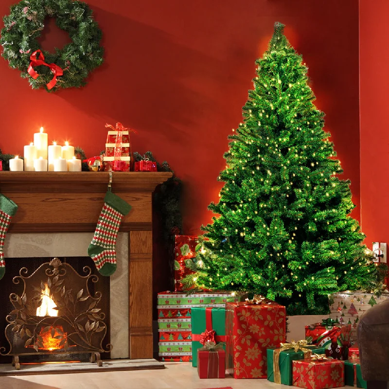 Christmas Snowfall 7ft 2.1m 1000 Tips Christmas Tree Kit Xmas Decorations Plastic Ball Baubles with Light Colorful Christmas Snowfall 7ft 2.1m 1000 Tips Christmas Tree Kit Xmas Decorations Plastic Ball Baubles with Light Colorful